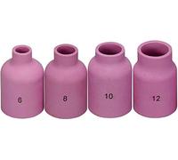 Plasma Cutting TIG Gas Lens Alumina Nozzle Ceramic Cups Jumbo Large Diameter 57N75 6#, 57N74 8#, 53N87 12# 19.5mm, 53N88 10# 16.0mm for SR WP 9 17 20 18 26 TIG Welding Torch 4pcs