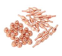 Plasma Electrodes Nozzles, 40pcs Red Copper Plasma Cutter Consumables Electrode Nozzle Tip 40A for PT31 LGK40 Plasma Torch