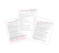 Plasma Fibroblast Intake, Consent, and Aftercare Form | 75 Pack | 8.5 x 11" A1 Forms | Clients Signature | Client Forms Bundle | White and Pink Design