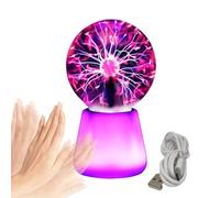 Plasma Globe Lighting, Decorative Touch Lamp, 7 Color Large Plasma Ball with Sensory Feature, Glass Sphere Electric Orb with Dynamic Effect, Home Decor Modern Style, Party Accessories for Christmas