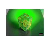 Plasma Green and Teal Gemini Luminary Dice with Orange Pips D6 12mm (1/2in) Pack of 36 Chessex