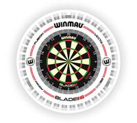WINMAU Plasma Ice Dartboard Light Bundle - White 360 Degree Light with Grey & White Pro-Line Dart Board Surround | Professional Darts Accessories