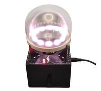 Plasma Ring Exciters - Plasma Energy Light Sphere, Glass Plasma Ring Desk Light for Desktop Decor, Science Hobbyists, Collectors and Creative Display, Gift for Adults & Teens (90mm)
