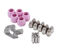 Plasma Torch Consumables Electrode Nozzles Kit ABS Shielded Durable Standard Size Easy Replacement for Small Commercial Projects DIY Work 30PCS Set
