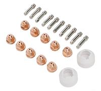 Plasma Torch Consumables Kit Compatible with Thermal dynamicss PCH-51 3XR 4XI 5XR| Includes Electrodes Nozzles Shields Replaces 9-5633 9-5724 8-5526| 22-Piece Set