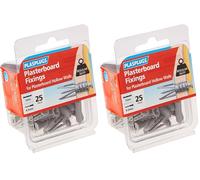 PLASPLUGS CF111 Plasterboard Fixing Includes 25 Fixings (Pack of 2)