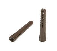 Plasplugs Heavy-Duty Concrete & Brick Fixings Brown (Bargain Bin 50 Packs X 20 Plugs)