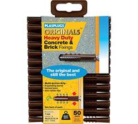 Plasplugs Heavy Duty Concrete & Brick Fixings Pack of 50