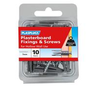 Plasplugs High-Tensile Steel Countersunk Hollow Wall Anchor (Dia)7mm (L)36mm, Pack Of 10