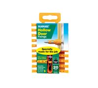 Plasplugs Hollow Door Plugs & Drill Bit 20 Pack