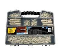 Plasplugs NPA395 Heavy-Duty Nylon Wall Expansion Plugs Rimless Fixings - Mixed 405 Pack Assortment