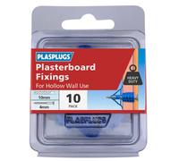 Plasplugs Nylon Hollow Wall Anchor (Dia)10mm (L)36mm, Pack Of 10