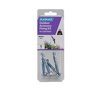 Plasplugs Outdoor Accessory Fixing Kit for Solid Walls