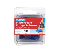 Plasplugs Plasterboard Fixing (Dia)12mm (L)36.3mm, Pack Of 10