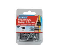 PLASPLUGS Regular-duty Fixings & Screws Pack Of 10 Plasplugs Multicolor