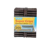 Plasplugs Solid Wall Super Grips Multi Colour (Pack Of 300 Brown)