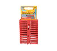 PLASPLUGS SRP 502 Solid Wall Super Grips™ Fixings Red (100)