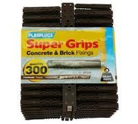 Plasplugs Super Grips Brown Plastic Wall Plug (Dia)6.8mm (L)44.3mm, Pack Of 300