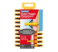 Plasplugs Super Toggle Nylon Hollow Wall Anchor (Dia)10mm (L)37mm, Pack Of 20