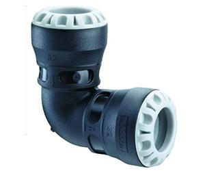 Plass-ONE 20mm MDPE Push-Fit Elbow - 1005 - Pack of 2