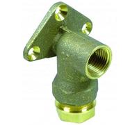 Plass-ONE 25mm x 1/2" Push Fit MDPE Wallplate Elbow - 1000