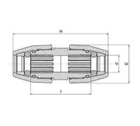 Plasson 1761 MDPE Universal Slip Coupler (Slide'n'Seal) 14-18 x 14-18mm