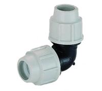 PLASSON 7050 25mm MDPE Elbow Bend - Pack of 2