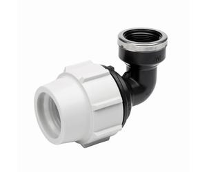 Plasson 7150 MDPE 90 Degree Elbow - Female 20 x 1/2"