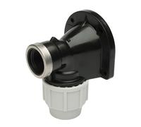 Plasson 7750 MDPE Wall Plate Elbow (PP) 20mm x 1/2"