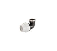 PLASSON Elbow Connector, 32mm x 1" BSP Female Thread, 90-Degree Fitting, White