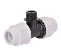 Plasson Mechanical Compression - 90 Degree Tee Male - 25mm x 1/2"