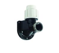 Plasson Mechanical Compression (Line 7 Grey) Wall Plate Elbow 25mmx3/4" 077500025007