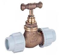 Plasson Universal 20mm MDPE Brass Stoptap - 9050