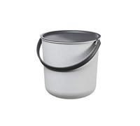 Plast Team Akita Bucket with Handle and Lid Universal Bucket Recycled Plastic Universal Grey/Black (10L)