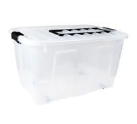 Universal Storage Container Plast Team with Wheels 86L Organizer