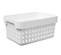 Plast Team Seoul Basket, Colour-White, Dimension-180 x 260 x 126 Millimeter, One Size