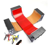 plastc Metal Tech Tool DIY Kit | Mini Finger Skateboard Set - Skater Game Toys | Creative mcro Skateboard Deck Novelty Sport Toy For Kids Children Birthday Party Favors And Daily Play