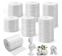 Plaster Bandages Set of 6 Plaster Bandages for Crafts, Plaster Bandage Baby Belly Plaster Cast 5 cm/7.5 cm/10 cm x 270 cm Plaster Rolls Plaster Bandage, Plaster Bandage Roll Imprint Bandage for Crafts