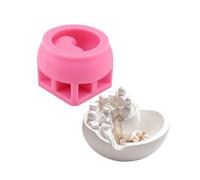 Plaster Decor Mold with Shell Village Relief, Flexible Silicone Casting Tray for Resin Art, Holder Making, Coastal Hobby Projects, Home Display Shell Town Mold Coastal Resin Tray Relief Casting