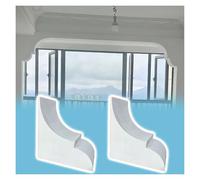 Plaster DIY Indoor Doorway Arch Kit For Hallway 2 PCS, Paintable Precurved Arch Corner Kits White, Easily Adding Rounded Corners Decor to Any Opening(45x40x23cm)