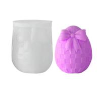 Plaster Easter Egg Moulds, Scented Candle Mould in the Shape of Egg with Bow | Stone Diffuser Mould | for Aromatherapy, Plaster, Crafts, Home, Farm, Parties
