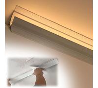 Plaster-in Crown Molding Lighting for Led Strip Lights, Aluminum Led Diffuser Channel Track, Indoor Decor Indirect Lighting for Living Room Bedroom(3.66 m(12ft))