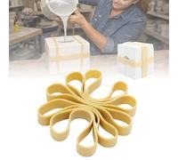 Plaster Mold Rubber Band for Potters Ceramic, Home Crafters - Heavy Duty Fasteners, 10 Pcs (10.2"L)