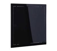 Plasterboard Access Panel Black 100x100mm Soft Closing Polished PVC
