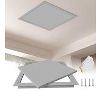 Plasterboard Access Panel, Flush Fit Inspection Hatch 30 40 50 60cm Metal Access Door for Ceiling, Fuse Box Cover Cabinet, Easy Install Plumbing Electricity Access Wall Hole Cover(Gray,350x550 mm)
