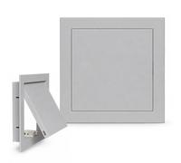 Plasterboard Access Panel, Magnetic Push-to-Open Metal Access Door, Flush Mount Wall & Ceiling Inspection Hatch for Plumbing Electrical Pipes and Wires(Gray,350x350mm)