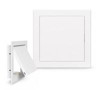 Plasterboard Access Panel, Magnetic Push-to-Open Metal Access Door, Flush Mount Wall & Ceiling Inspection Hatch for Plumbing Electrical Pipes and Wires(White,350x350mm)