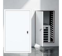 Plasterboard Access Panel，Outdoor Kitchen Access Doors, White Inspection Hatch with Key，Waterproof Attic Wall Access Panel for Plumbing & Electrical HVAC Ductwork(W300xH410mm)