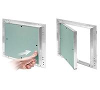 KRAL4 12.5 mm inspection hatch, GK-insert, 200 x 300 mm gypsum plasterboard, revision door 20 x 30 cm with aluminium frame, suitable for moist rooms, drywall in green