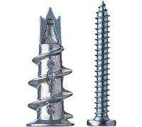 Plasterboard Fixings, Metal Self Drilling Plasterboard Screws Raw Plugs Cavity Wall, Driva Plasterboard Wall Plugs, Heavy Duty Drywall Anchors (10Pcs)